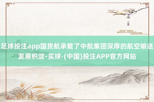 足球投注app国货航承载了中航集团深厚的航空输送发展积淀-买球·(中国)投注APP官方网站