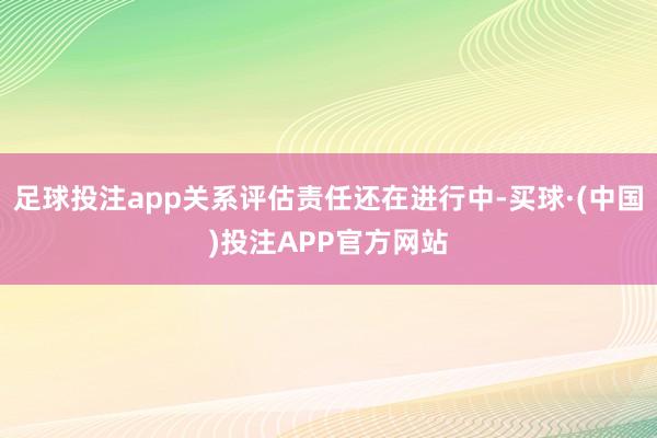 足球投注app关系评估责任还在进行中-买球·(中国)投注APP官方网站