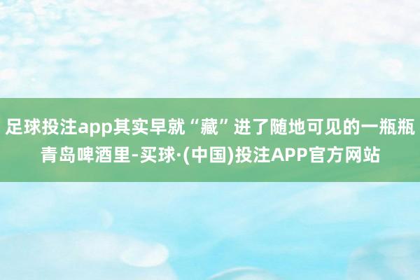 足球投注app其实早就“藏”进了随地可见的一瓶瓶青岛啤酒里-买球·(中国)投注APP官方网站