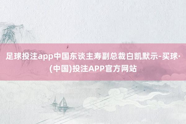 足球投注app中国东谈主寿副总裁白凯默示-买球·(中国)投注APP官方网站