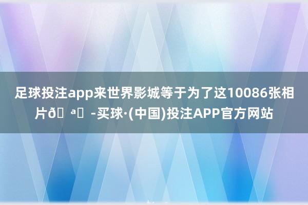 足球投注app来世界影城等于为了这10086张相片🪄-买球·(中国)投注APP官方网站