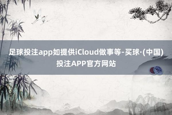 足球投注app如提供iCloud做事等-买球·(中国)投注APP官方网站