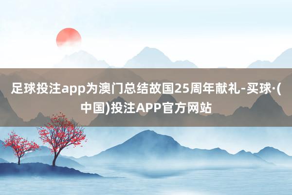 足球投注app为澳门总结故国25周年献礼-买球·(中国)投注APP官方网站