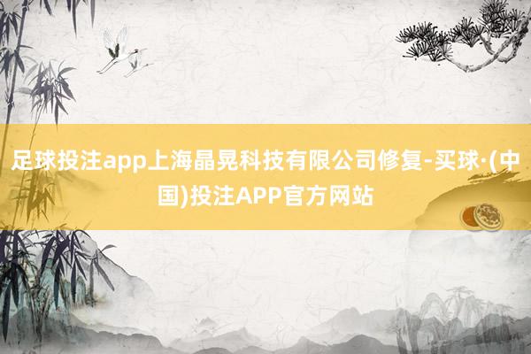 足球投注app上海晶晃科技有限公司修复-买球·(中国)投注APP官方网站