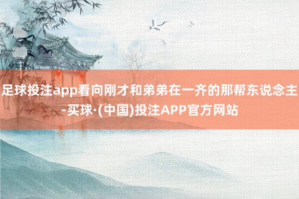 足球投注app看向刚才和弟弟在一齐的那帮东说念主-买球·(中国)投注APP官方网站