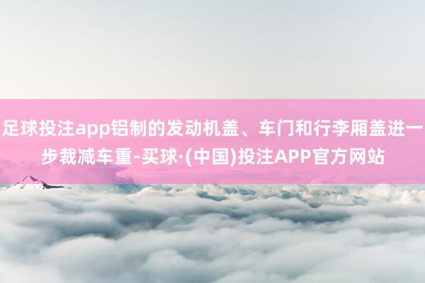 足球投注app铝制的发动机盖、车门和行李厢盖进一步裁减车重-买球·(中国)投注APP官方网站