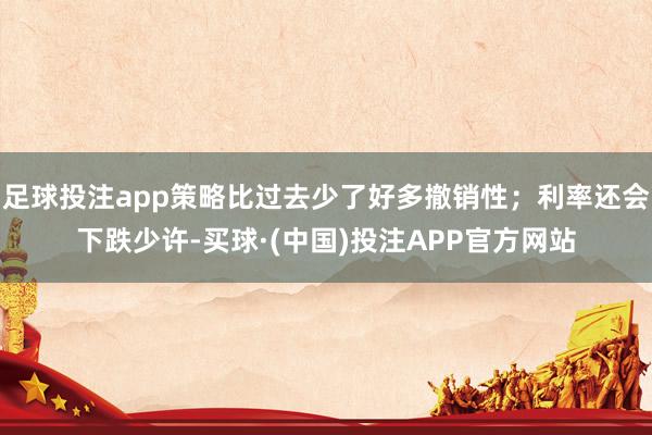 足球投注app策略比过去少了好多撤销性；利率还会下跌少许-买球·(中国)投注APP官方网站