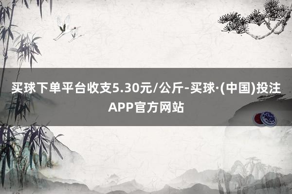 买球下单平台收支5.30元/公斤-买球·(中国)投注APP官方网站