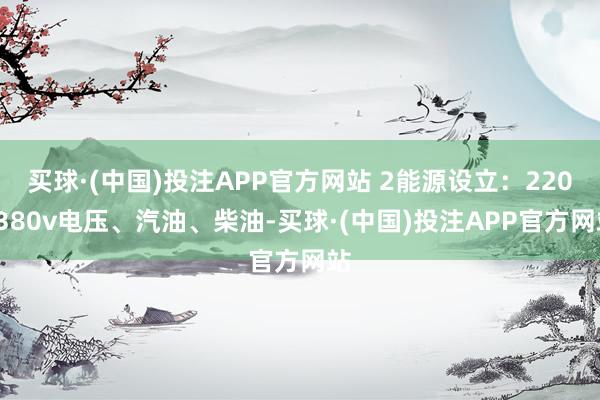 买球·(中国)投注APP官方网站 2能源设立：220v380v电压、汽油、柴油-买球·(中国)投注APP官方网站