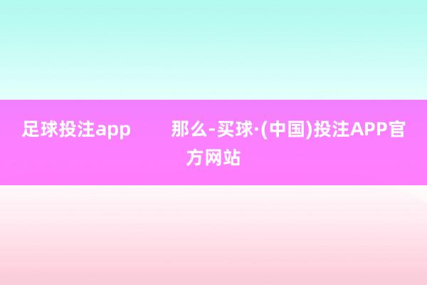 足球投注app        那么-买球·(中国)投注APP官方网站