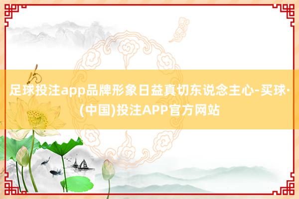 足球投注app品牌形象日益真切东说念主心-买球·(中国)投注APP官方网站