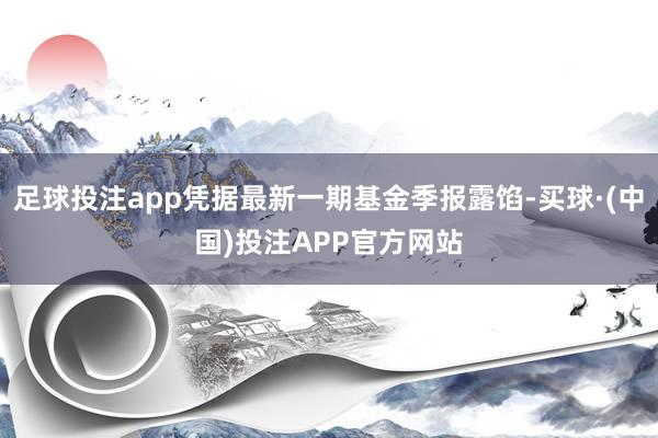 足球投注app凭据最新一期基金季报露馅-买球·(中国)投注APP官方网站